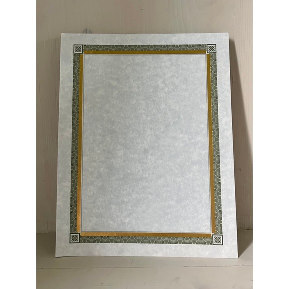 Southworth Gold Foil Inlay Certificate Stationary Paper Bulk + CD for Templates - Picture 3 of 5